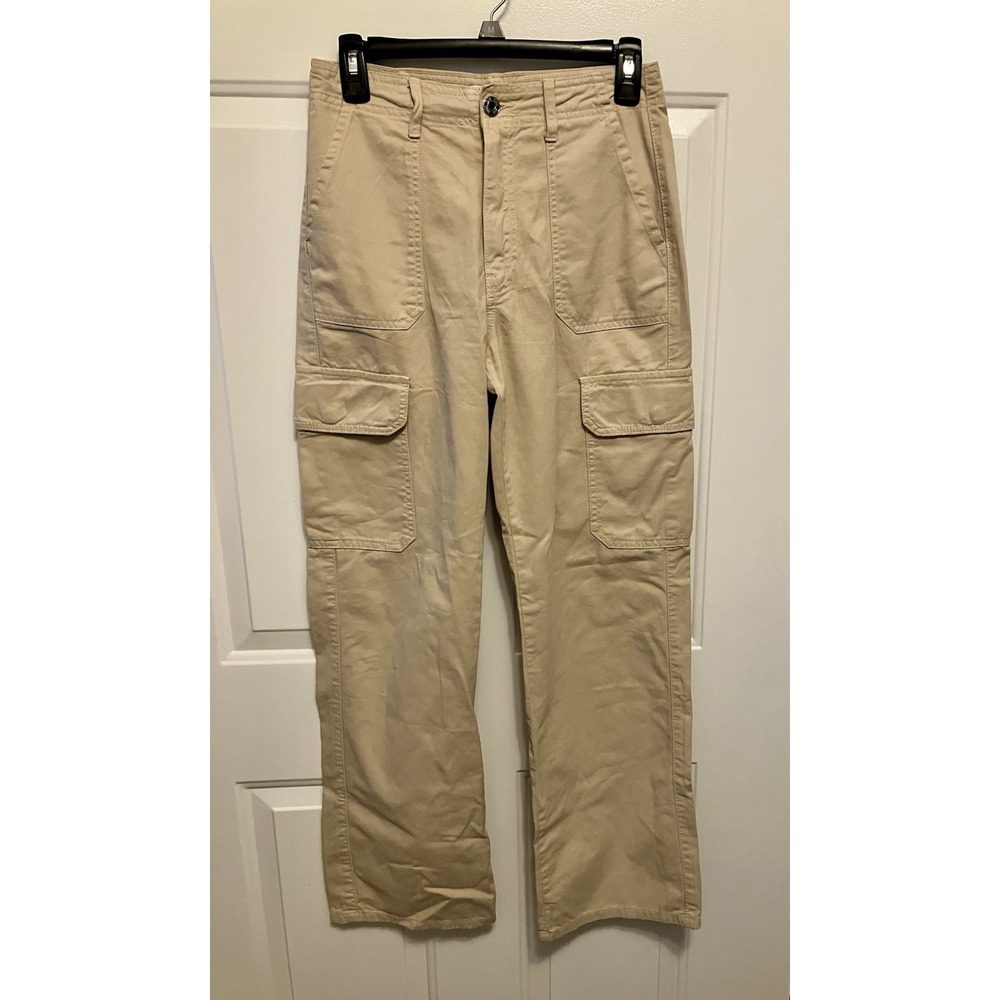 Zara Women's Khaki Beige Cargo Pants Size 2